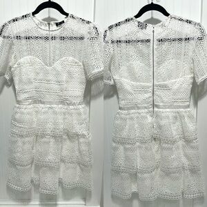 Bardot lace tiered mini dress size 6